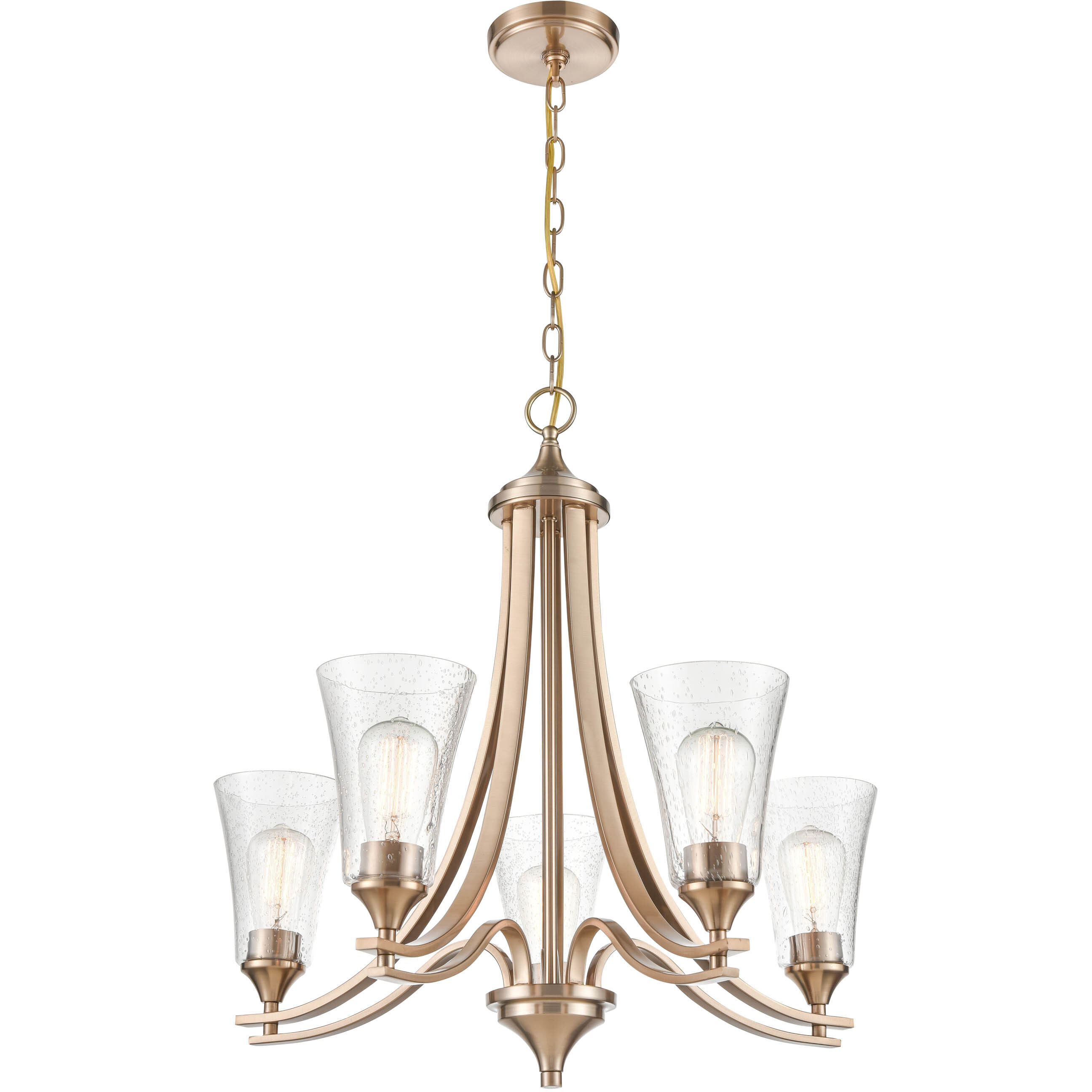 Natalie 5 Light 27.75 inch Modern Gold Chandelier Ceiling Light
